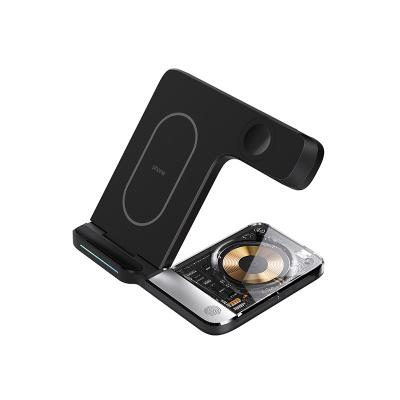 OEM ODM Estação de carregamento sem fio três em um para iPhone Samsung AirPods