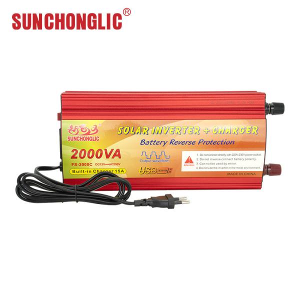 2000w Modify Sine Wave Off Grid Solar Inverter Inverter With Charger Dc 12v To Ac 220v