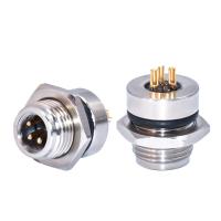 Contatos de latão e conector à prova d'água M8 de corrente nominal 4A para automação industrial