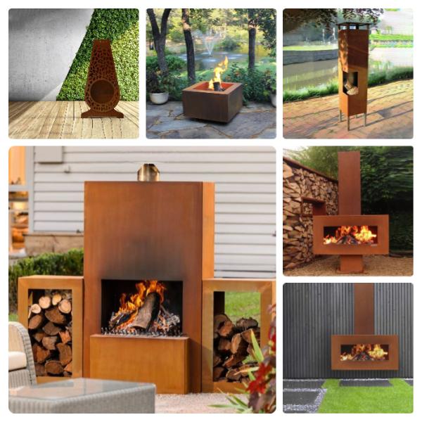 Garden Decor Steel Outdoor Gas Fireplace Corten Steel Fire Burner Pot Bowl