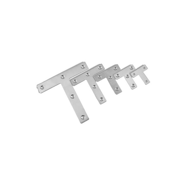 Stainless Steel Aluminum T Bracket Single Side Angle Plate Flat Mounting