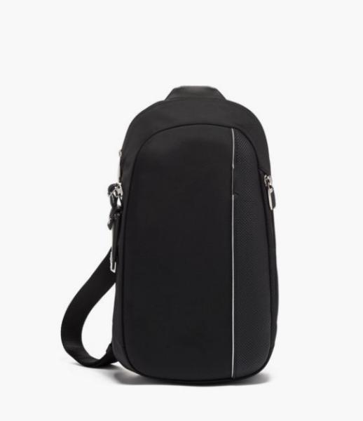 Black Stylish Waist Bag Pouch Shoulder Crossbody Chest Bag For Travel Gym Waterproof