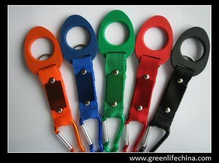 Stuffer water bottle holder hook belt clip orange/blue/green/red/black aluminum carabiner