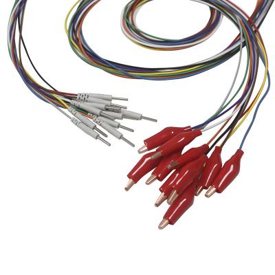 O grabber da tomada do ruído 2,0 com os elétrodos macios do eletroencefalograma do EEG do escudo exterior chapeou o elétrodo dos Leadwires do EMG do EEG do ouro
