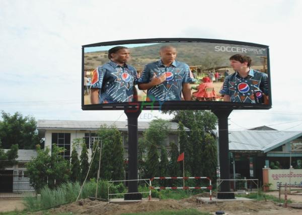 Full Color P10 16 bit Ture Color 1R1G1B led screen / Curved LED Display Good Performance