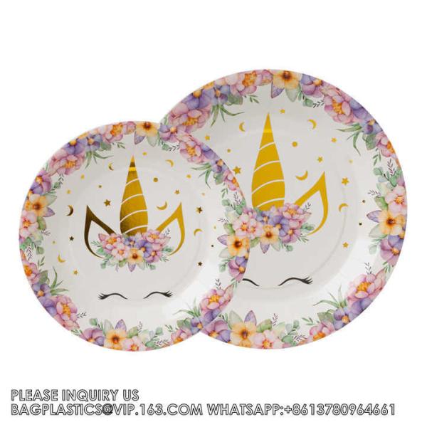 Hot Stamping Unicorn Themed Children'S Birthday Suit Party Supplies Creative Unicorn Party Supplies