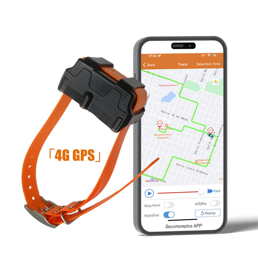 4G LTE GPS Dog Tracker Collar with Virtual Electronic Fence and IP67 Waterproof Smart Pet Tracking Device