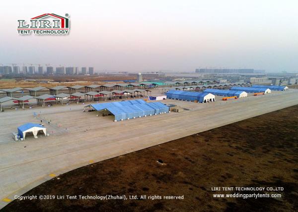 Customized Size Outdoor Event Tents Blue Camouflage Sidewall Airshow Event