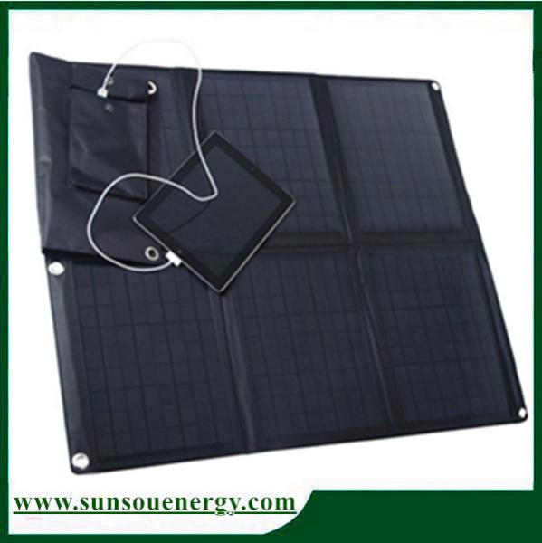 High Eff. 60watt foldable solar panel kit, solar panel charger foldable for car / boat / golf cart