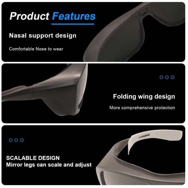 Rubber Leg Sunglasses EN166 Ansi Z87 Prescription Goggle Fashion Anti Fog Stylish Clear Spectacles Eye Protection Safety Glasses
