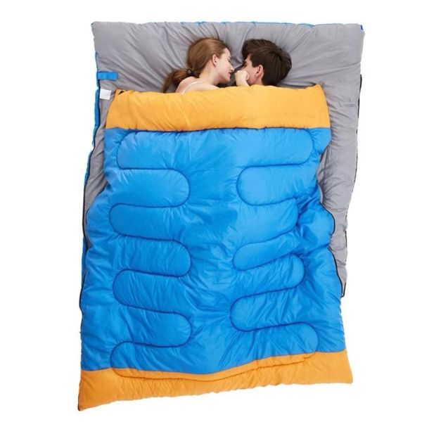 Factory wholesale ultralight outdoor double sleeping bag winter waterproof thermal sleeping bag camping