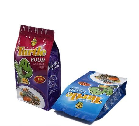 Laminated Material Flexible Packaging Side Gusset Custom Printed Animal Tortoise Feed Bag