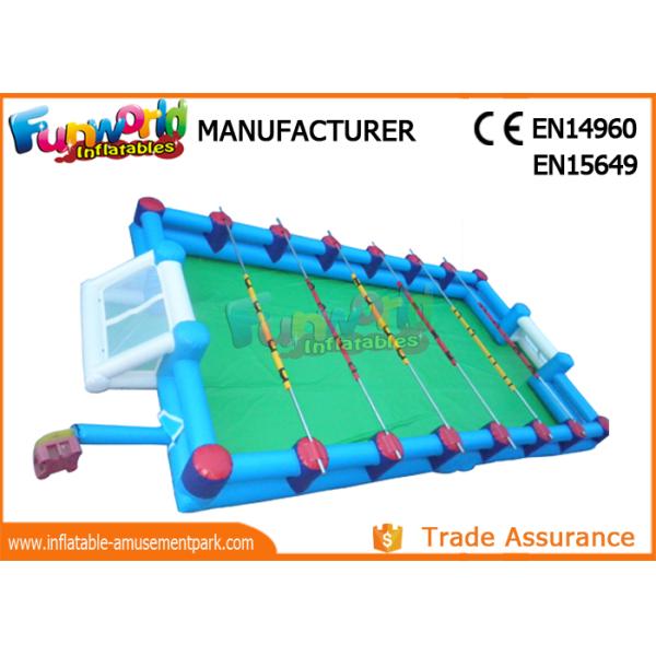 Campo inflável gigante profissional de Foosball azul/verde/amarelo