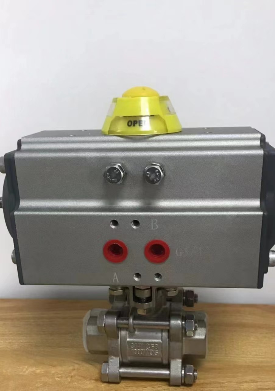 Hard Anodizing Pneumatic Ball Valve Stainless Steel 2 Way Pneumatic Valve