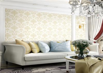 Fashion Modern Damask Print Wallpaper , Contemporary Damask Wallpaper 10m Length