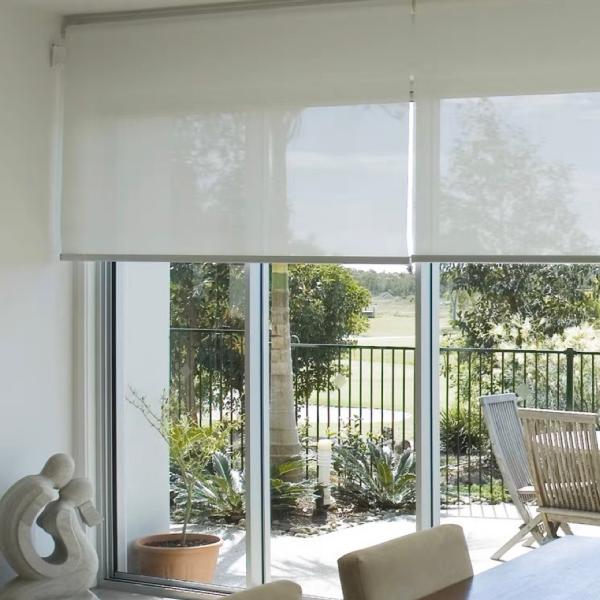 office roller waterproof heat protection blinds for shades for privacy and light sunlight screen beige material of window