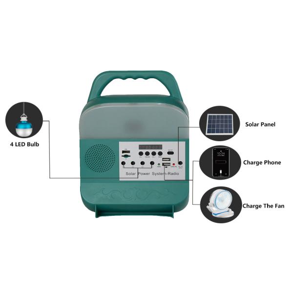 OEM Color Solar Powered Emergency Lights Panel Camp 9W