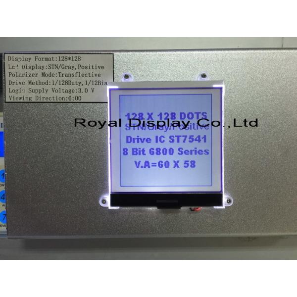 3.3V Power Supply COG LCD Module STN Positve 128*128 Dots NT7541 Driver