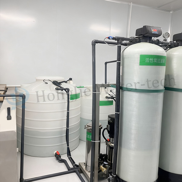 Industrial 500–1000 LPH RO Water Treatment Plant with Softening System for Hotel Service