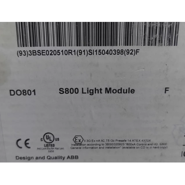 DO801 3BSE0205108R1 ABB Transistor-type digital output module AC 800M System 800 A