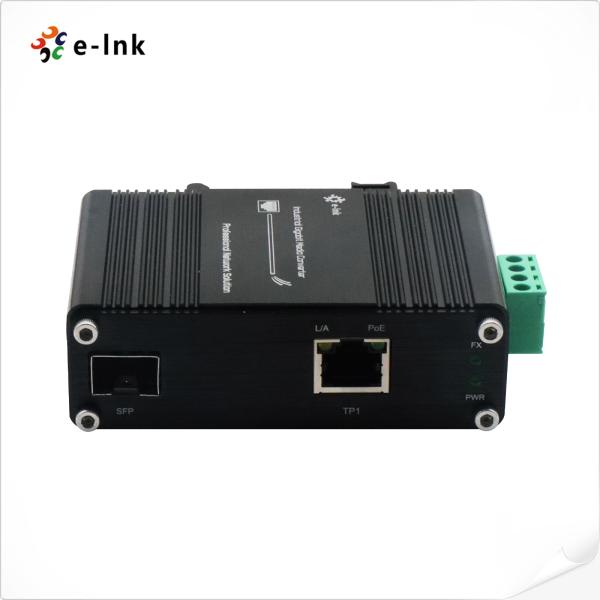 Mini Industrial 10/100/1000Base-T with 60W PoE++ and 100/1000Base-X SFP Port Media Converter