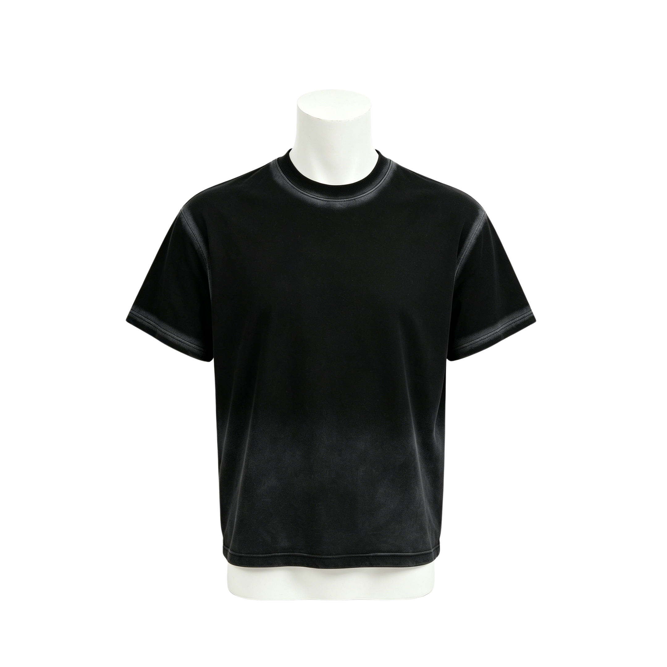 280GSM Heavyweight Cotton Tee Gradient Spray Snow Wash T Shirt Retro