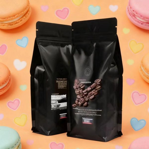 MOQ 100 Black Plastic Ziplock Mylar Foil Bags Custom Printed Coffee Cocoa Powder Snack Energy Chocolate Packaging Stand up Pouch