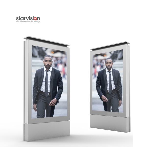 2500cd/M2 Free Standing Digital Signage IP56  Vertical Lcd Display For Shopping Center