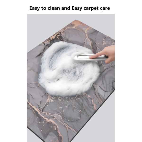 Soft Diatom Mud Bathroom Waterproof Carpet Light Luxury Marble Pattern 40*60cm