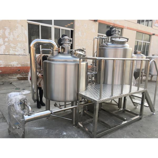 Semi Automatic Brewhouse Equipment Easy Brewing / Mashing Custom Voltage