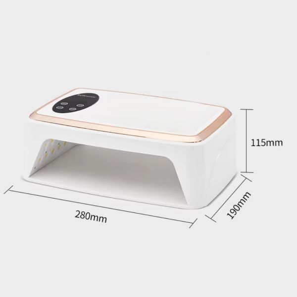 2-in-1 Hand Pillow UV LED Nail Lamp with 90 PCS Light Beads and 380W High Power for Salon and Home Use