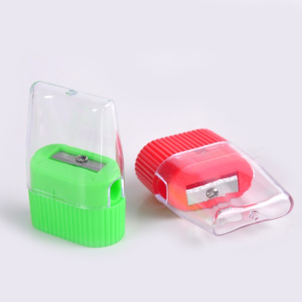 custom bin shape single hole plastic wholesale office pencil sharpener