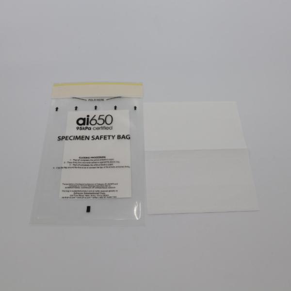 Custom Self Adhesive Medical Specimen Biohazard Bag With Pouch