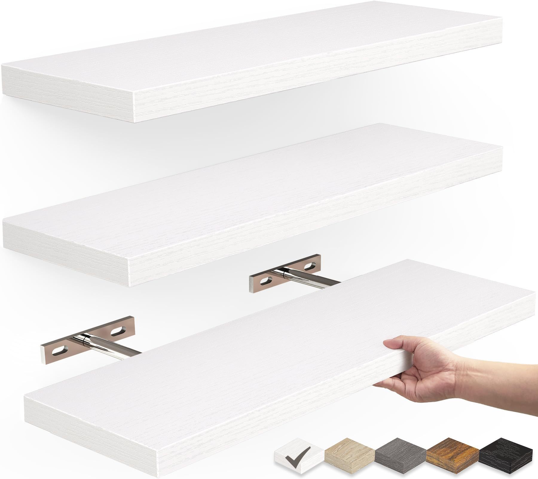 Wood Wall Mounted Book Shelf Kitchen Floating Shelves Wall Shelf for Home Decorative