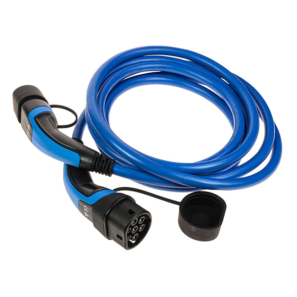 Черное голубое тип 2 32A привязало зарядный кабель IEC 62196-2 3 участков