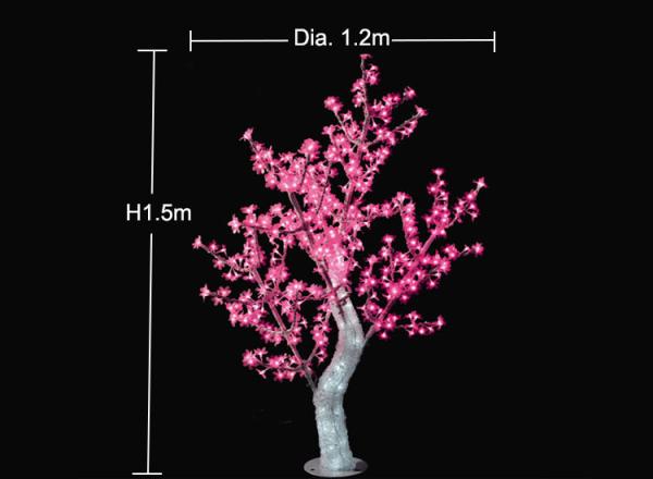 1.5m LED Crystal Tree Light Styling Landscape Light Crystal Luminous Tree Light Outdoor Square Garden