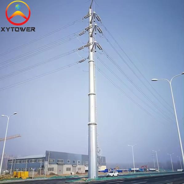 Wholesale  Manufacturers 220kv Transmission Line Electric Power Tubular Tower