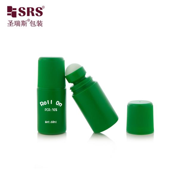 RPPC-60ML Customization PP PCR Recycled Plastic Roll On Antiperspirant Gel Applicator Bottle