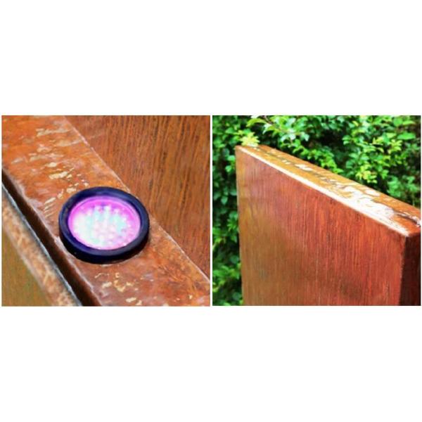 Фонтан особенности воды стены Corten сада стальной вертикальный со светами СИД