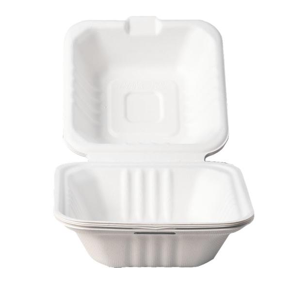 Compostable Biodegradable Embalaje de equipaje desechable Caja de papel de pulpa Buger