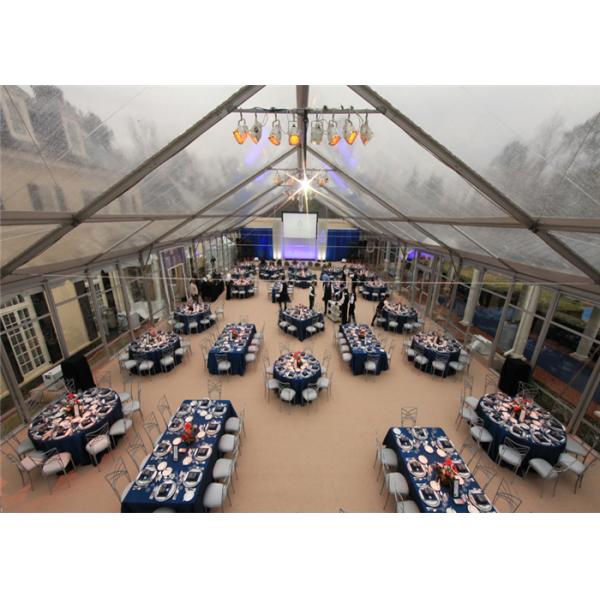 Large Transparent Party Tent With Glass Wall , Clear roof marquee For Wedding SGS