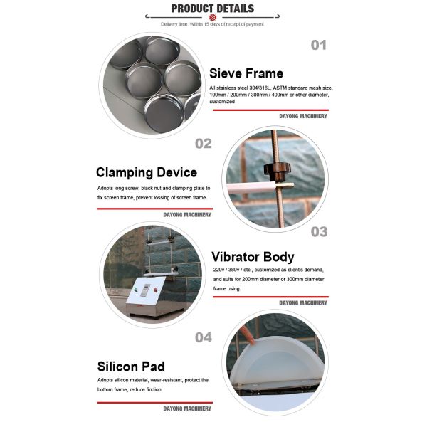 High Efficiency Laboratory Sieving Machine Flour Sifter Shaker For Rice Grain