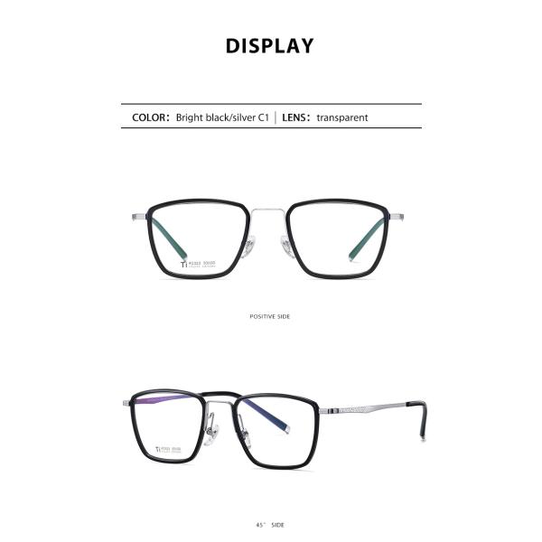 Стекел ацетата людей OEM простого дизайна титана черных оптически