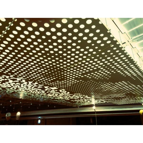 Alloy 5052 Wooden Texture Exterior Aluminum Ceiling Panels , Suspended Ceiling Panels