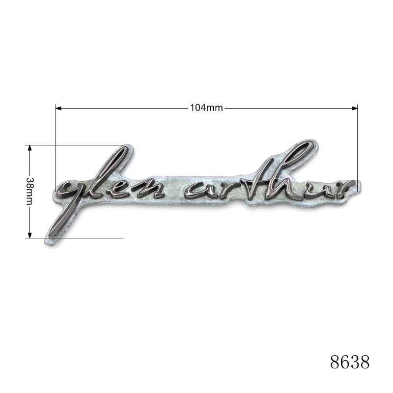 Personalized Design Luxury Bag Metal Label Logo Gunmetal Plated Custom Metal Separate Letter Logo Plate