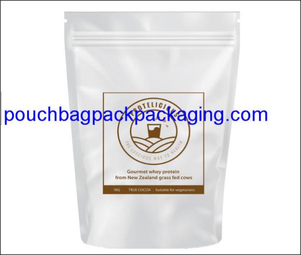Stand up pouch with zip lock, stand up bag, doypack for powder packaging 454g 16OZ
