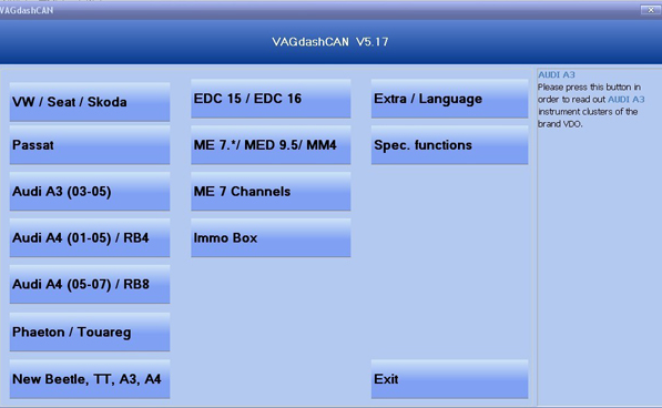 Черточка МОЖЕТ V5.17 для VW/МЕСТА/SKODA, инструмента коррекции одометра с CAN-BUS