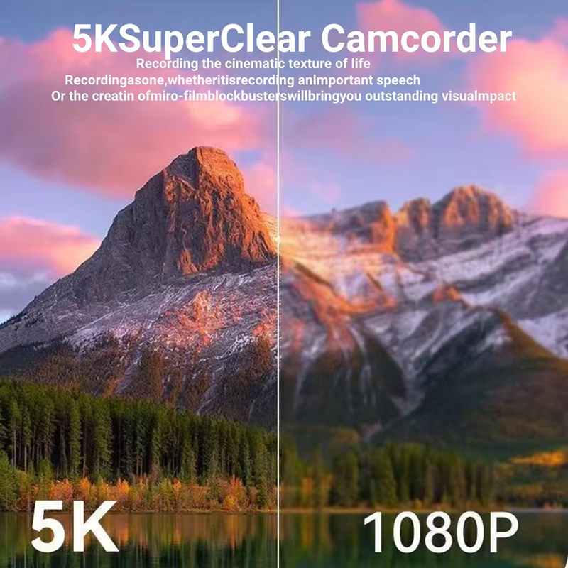 5K HD Travel Vlogging Digital Camera WiFi Flash 180° Rotating Selfie Time Lapse Slow Motion Burst Mode