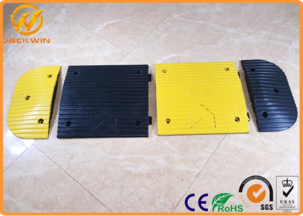 Yellow Jacket Durable Parking Lot Bumpers Rubber UV resistant 500 * 400 * 50 mm