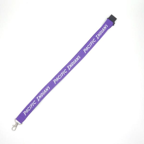 Sublimation Printing Logo Woven Neck Lanyards Free Artwork Services With Clip